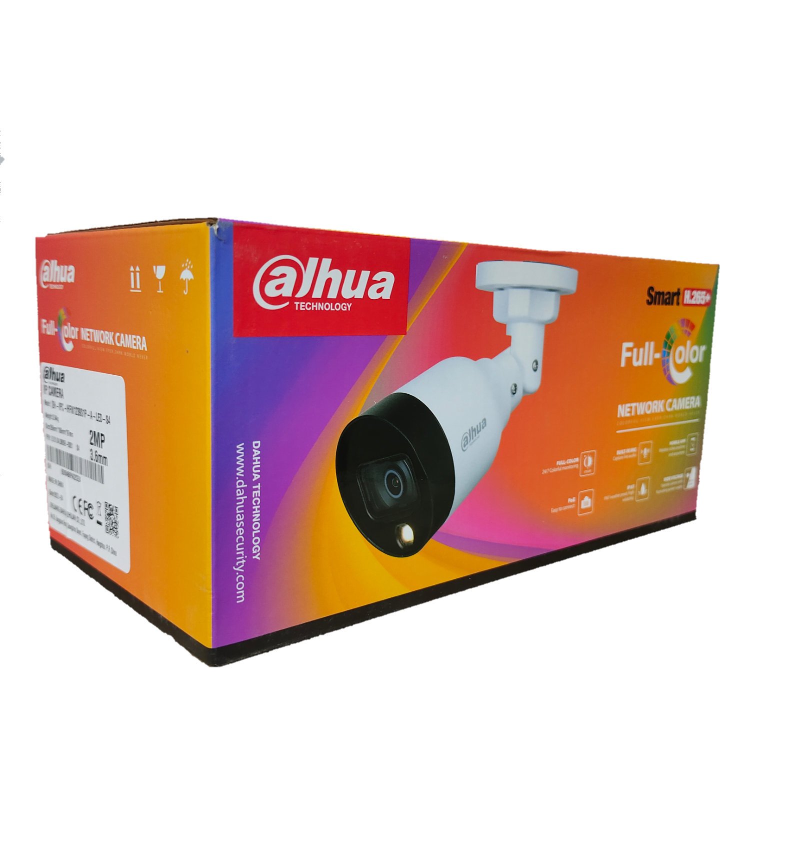 DAHUA IP 2MP FULL COLOR BULLET BUILT-IN-MIC CAMERA DH-IPC-HFW1239S1P-A-LED-S4